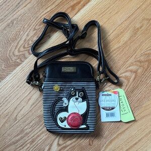 NWT Chala Black Vegan Leather Crossbody Bag